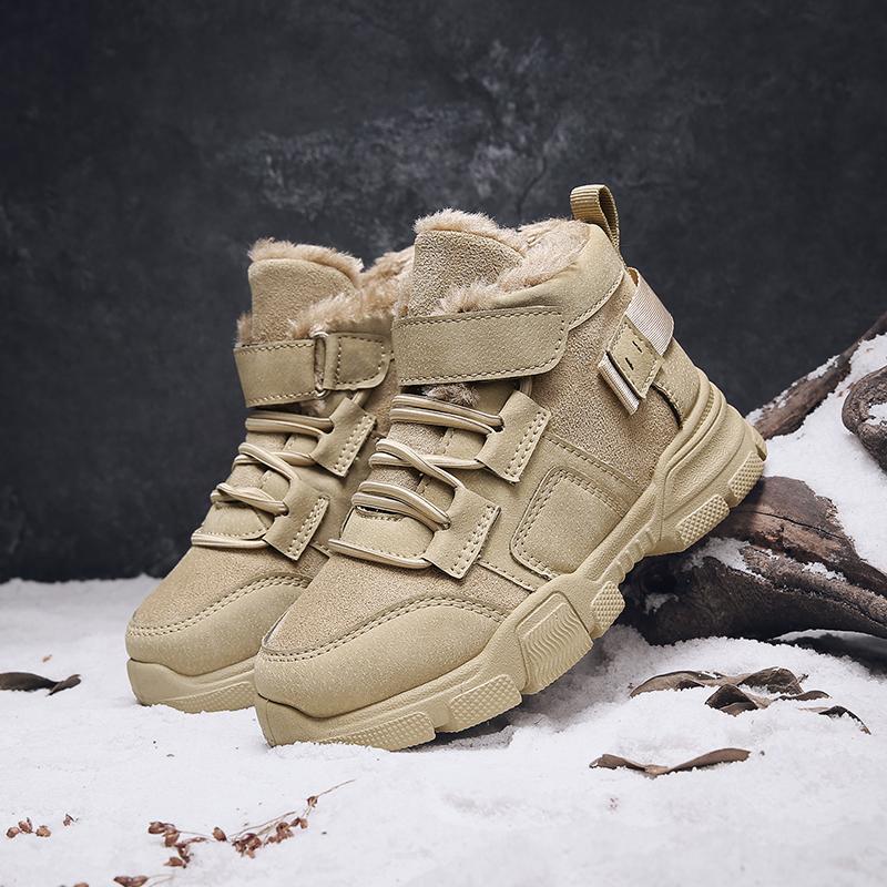 

Athletic & Outdoor Spring Autumn Children Ankle Boots Winter Girls Boys Plush Snow Motorcycle Lace-Up Rome Kids ShoesAthletic, Multicolor