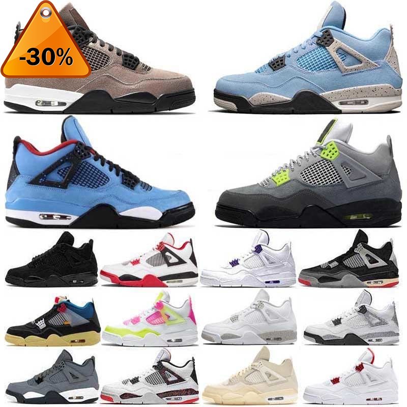 

Jumpman 4 Men Basketball Shoes For Women Black Cat 4s Bred Unc University Blue Cactus White Grey Mens Pure Royalty Men Sport Sneakers Eur
