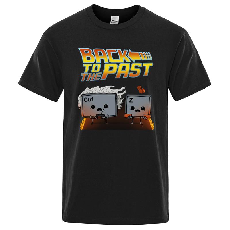 

Men' T-Shirts Back To The Past Keyboard Man Male Tshirt Comfortable Loose T Shirts Personality Cotton Hip Hop Sweat Men T-ShirtsMen, Black