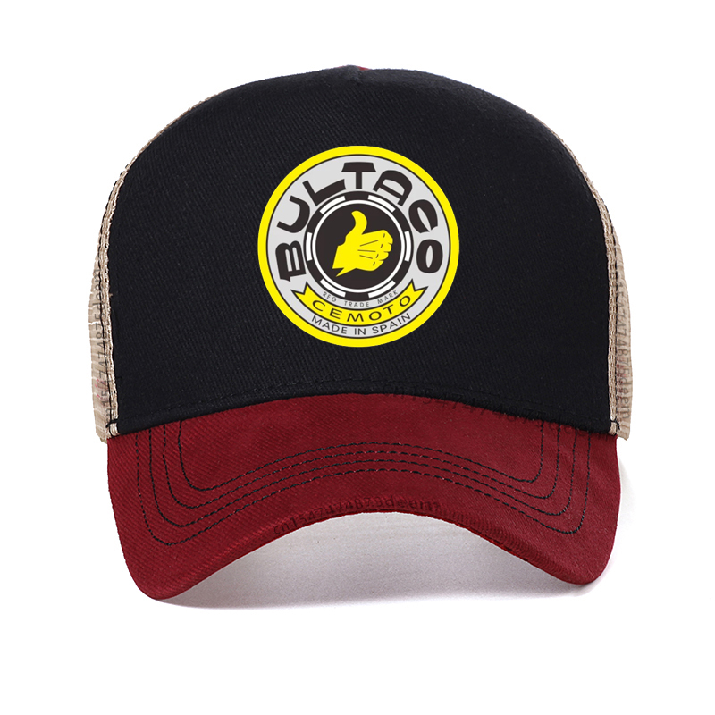 

Bultaco Cemoto Motorcycles men hat summer fashion brand baseball cap casual cool Mesh breathable Snapback hats Garros, Red