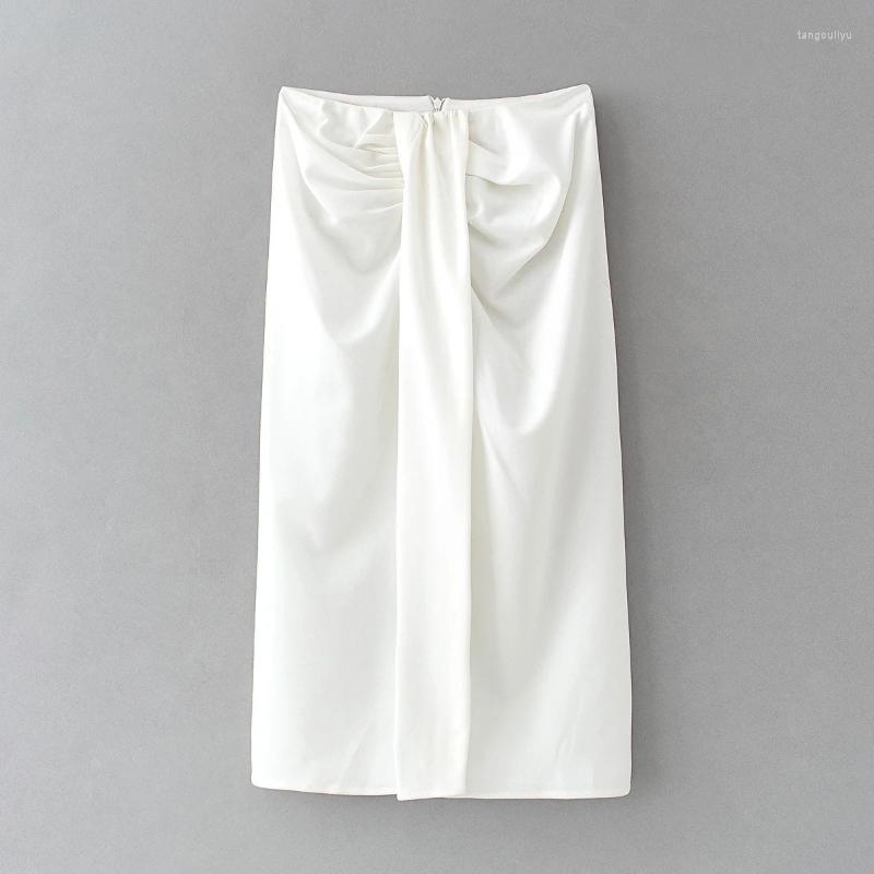 

Skirts Elegant Solid A-line Women' Skirt High Waist Split Fashion Slim Sexy Nightclub Style Spring And Summer 2022, Picture shown
