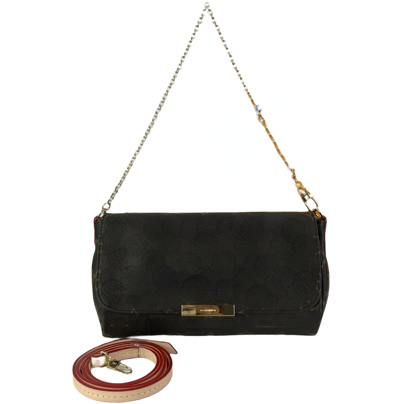 

TOP 5A Ladies Fashion Casual Designe Luxury FAVORITE MM PM Crossbody Shoulder Bags Chain Bag High Quality M40718 N41275 M40717 Handbag, Box
