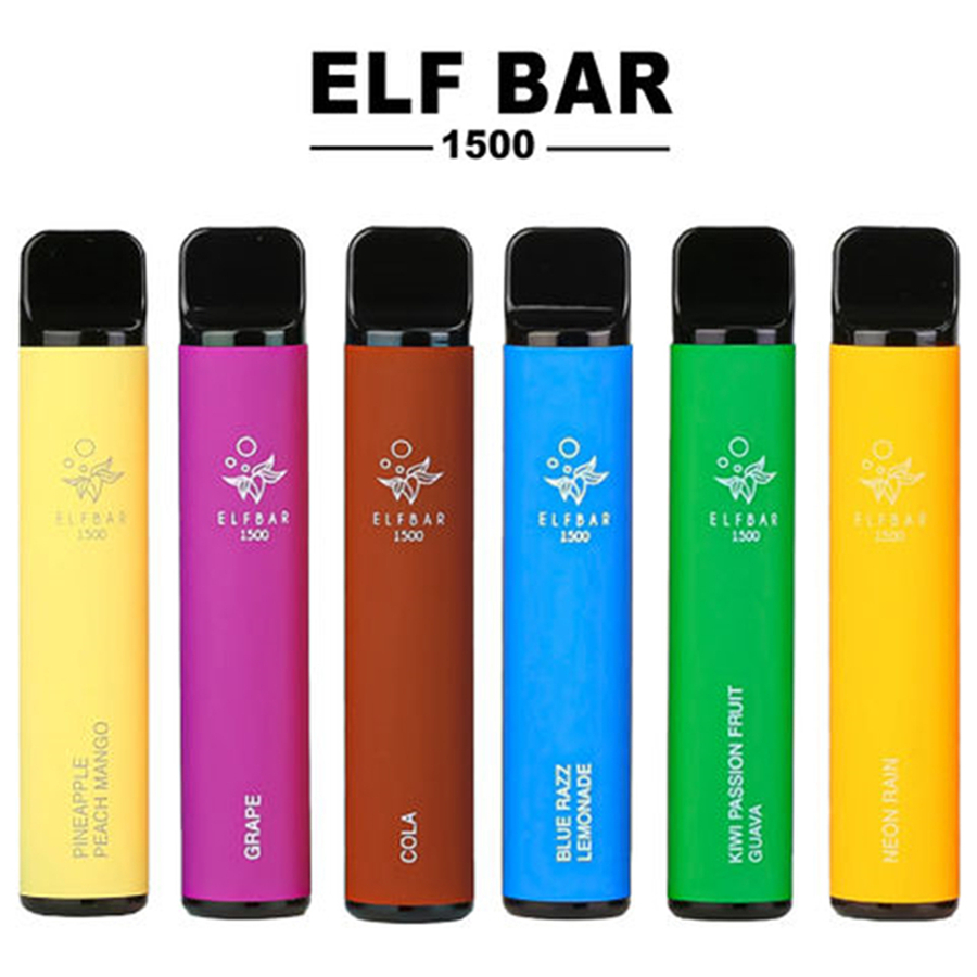 

Elf Bar 1500 Puffs E Cigarette Disposable Vape Pen Pod Device 850mAh Battey 4.8ml Pods vaporizer