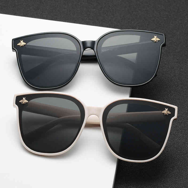 

2022 new little bee Sunglass GG hot selling glass fashion trendy Sunglass red and green bar glass frame