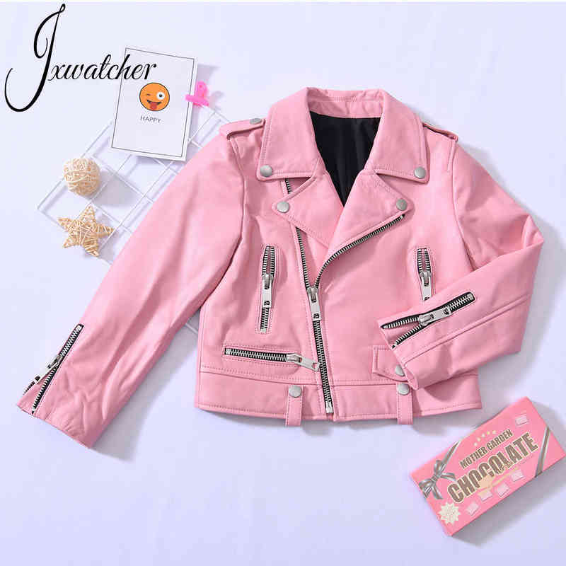 

Kids Real Leather Jackets Girls Boys Real Sheepskin Coat Autumn Full Sleeve Children Zipper Natural Leather Outerwear Spring J220727, Red