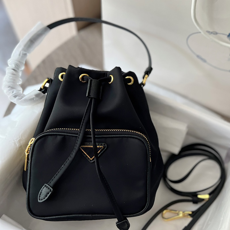 

Drawstring bags PRADbag totes Bucket Small crossbody Bags for women Designer Handbag Party Fashion Purse 220812, Prabag-black-17cm