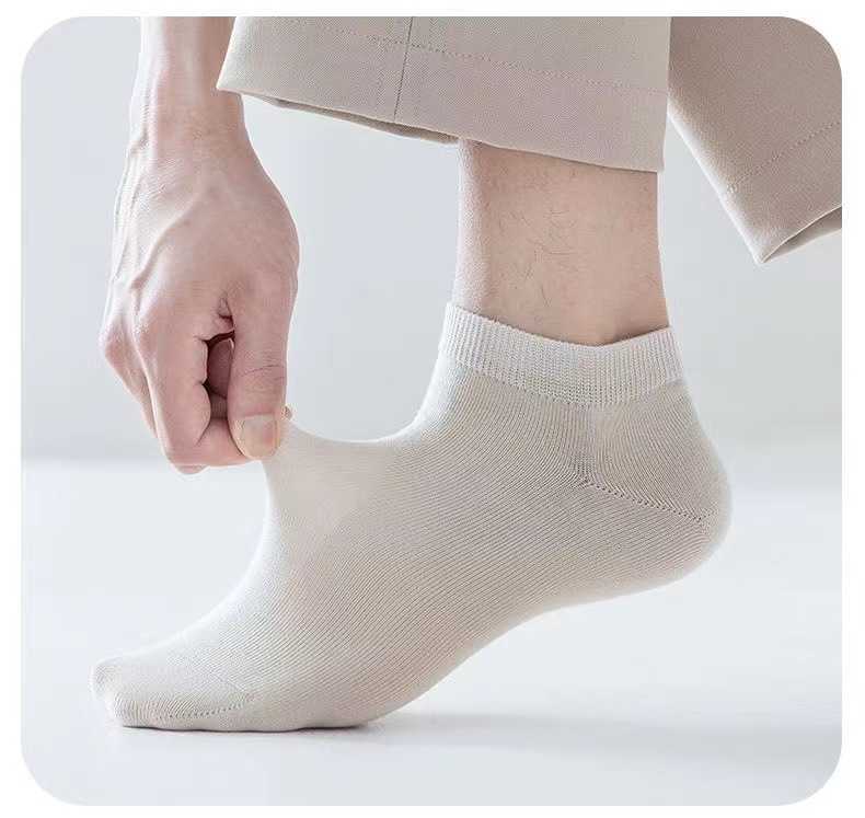 

Men's Summer Socks Cotton Odor Proof Antibacterial Sweat Absorption Breathable Low Tube Socks For Men, Jiang huang