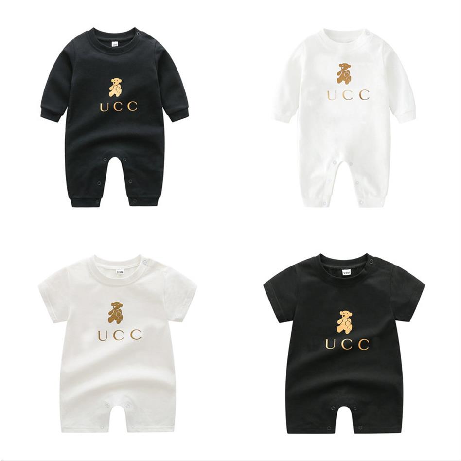 Designer pour enfants Rompers Baby Boy Girl Summer Top Quality Quality à manches longues à manches longues 100% Coton Vêtements de 1 à 2 ans