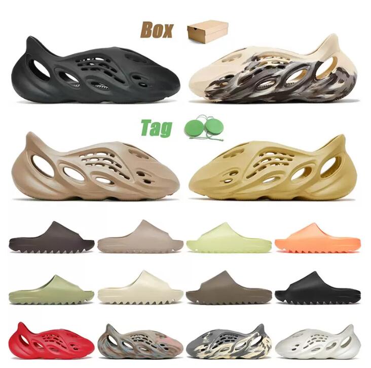 

NEW Foam Runner Slides Designer Flats Sandals Women Mens Slippers Big Size 47 Sulfur Cream Clay Moon Grey Sand Resin Runners Ochre Onyx Slider Pure Shoe With Box Socks, Please contact us