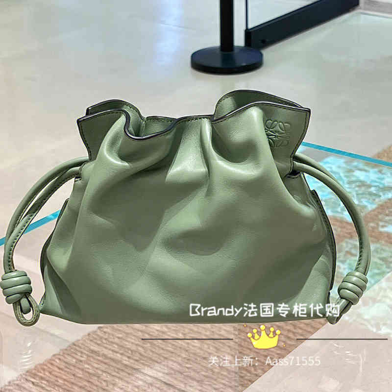 

Designer bags Loew's bag woman's handbag Women's Bag New Flamenco Mini Drawstring Handbag high level luxury bags single shoulder leisure bags, Yellow