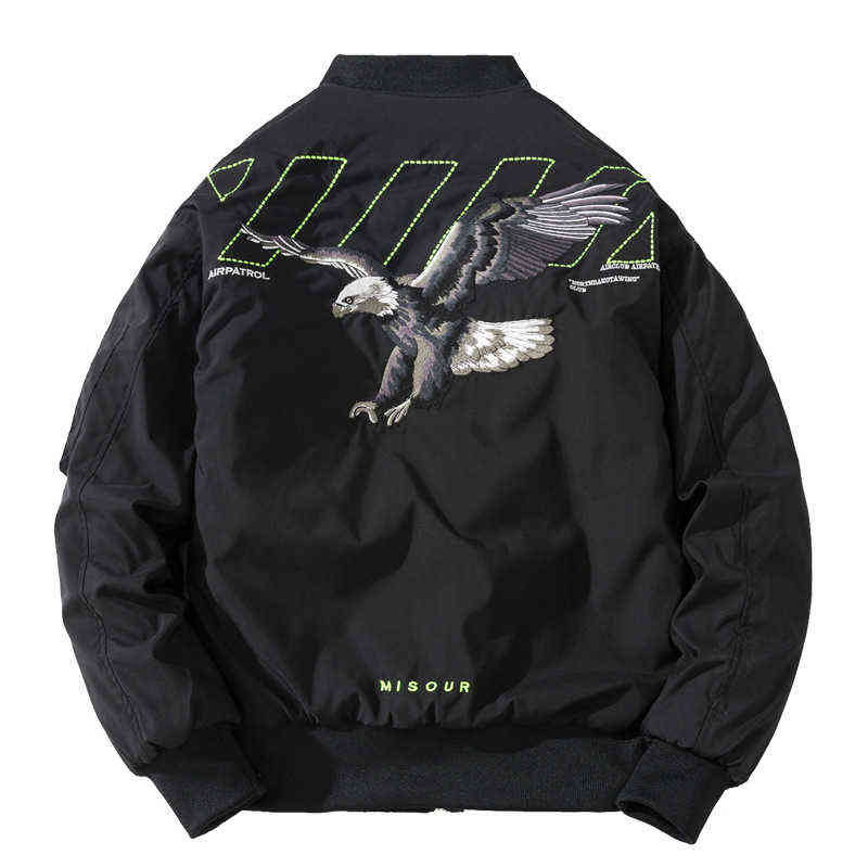 Autumn Winter Pilot Jacket Men Bomber Jacket Embroidery Eagle Baseball Jacket Mens Fashion Cool Streetwear Coat Male Hipster New T220816