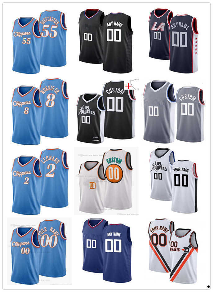 

75th Custom Jersey Los Angeles''Clippers''Men Women Youth 45 Keon Johnson 5 Luke Kennard 14 Terance Mann 17 Jason Preston Basketball Jerseys, Color