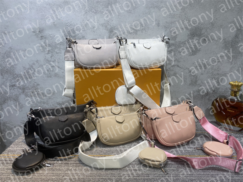 Sacs de sacs multiples de haute qualité Portefeuille épaule de portefeuille 3 pièces Cross Cross Messenger Hands Sac à main fleur 3pcs Designer B