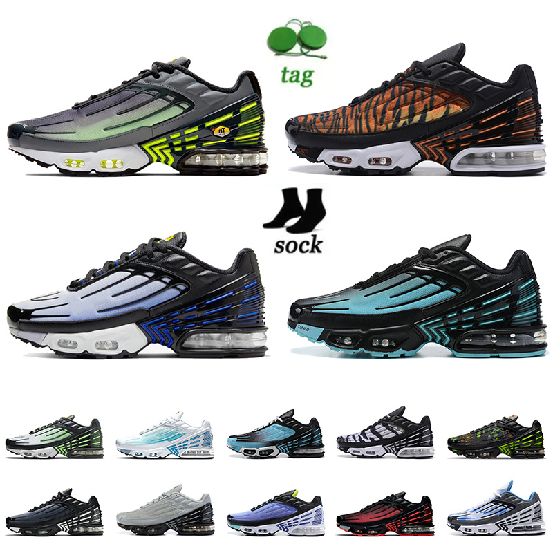 

WITH BOX designer Outdoor Jogging OG Sports Tn Plus 3 Running Shoes Mens Womens 2023 Newest Classic Mesh Triple Black White Hyper Blue Obsidian Neon Tiger Designer Sne, C63 39-45