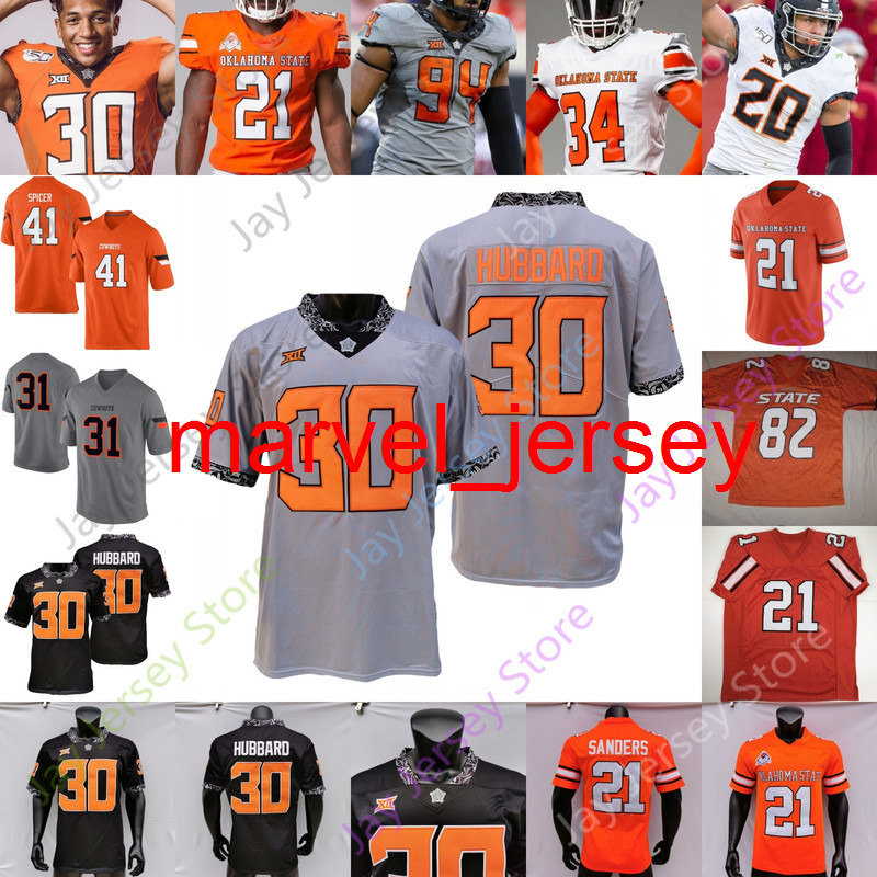 

Oklahoma State Football Jersey NCAA College Spencer Sanders Chuba Hubbard Tylan Wallace Bryant McCray Johnson Ogbongbemiga Murray Blackmon, Grey