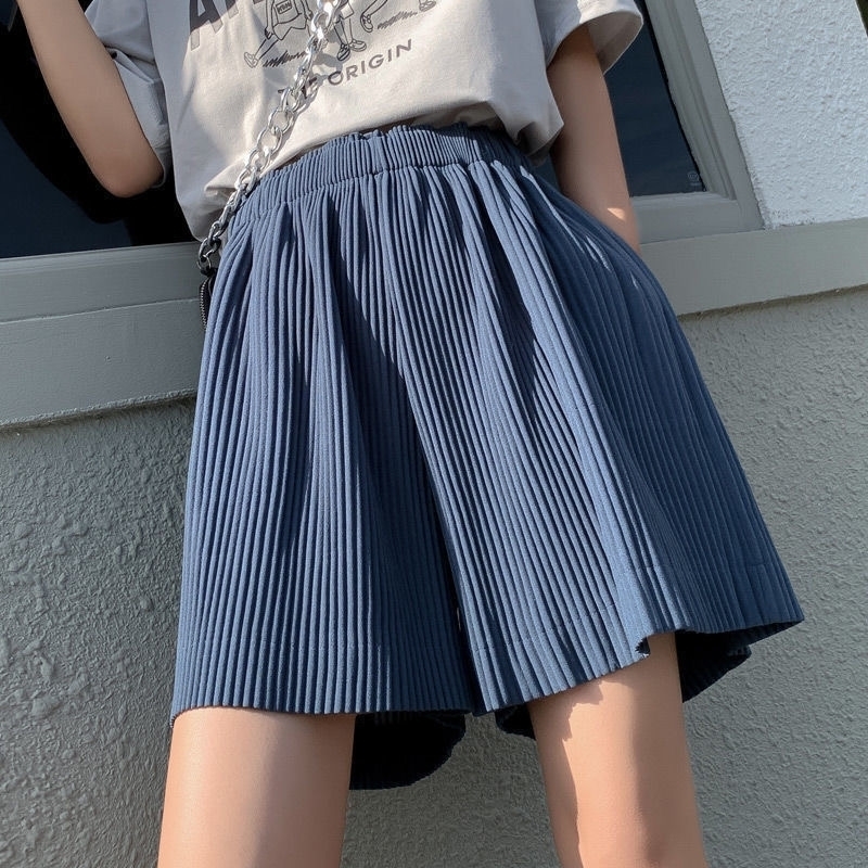 

Womens Shorts Summer Solid Color Loose Short Pants High Waist Sportswear Female Clothing Casual Fashion For Women 220608, Green