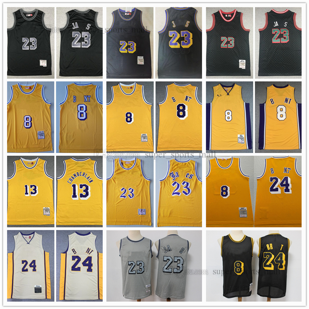 

Retro Mitchell and Ness Basketball Jerseys #8 #24 James Jersey Stitched Yellow White Blank Blue Red 1971-72 1996-97 2008-09, Same as picture