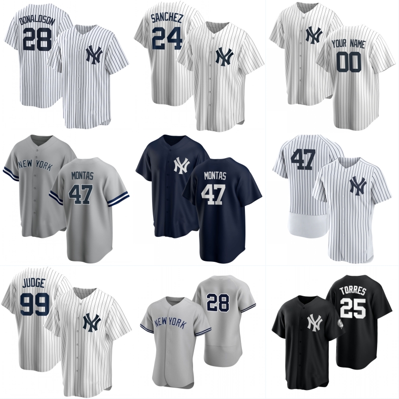 

New York Yankees 47 Frankie Montas Aaron Judge DJ LeMahieu Baseball Jerseys Gleyber Torres Anthony Rizzo Gerrit Cole Isisah Kiner-Falefa Nestor Cortes, Mens navy felx base