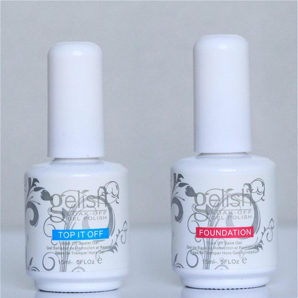 

2022 Top Quality Soak Off Nail Gel Polish for Nail Art Gel Lacquer Led uv Harmony Gelish Base Coat Foundation Top Coat Drop Shippi316P, As picture