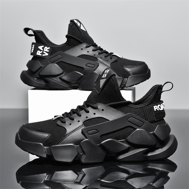 

Summer Platform Men s Sneakers Breathable Heighten Fashion Casual Man Shoes Big Size White Tennis Zapatillas Hombre 220811gx, Black