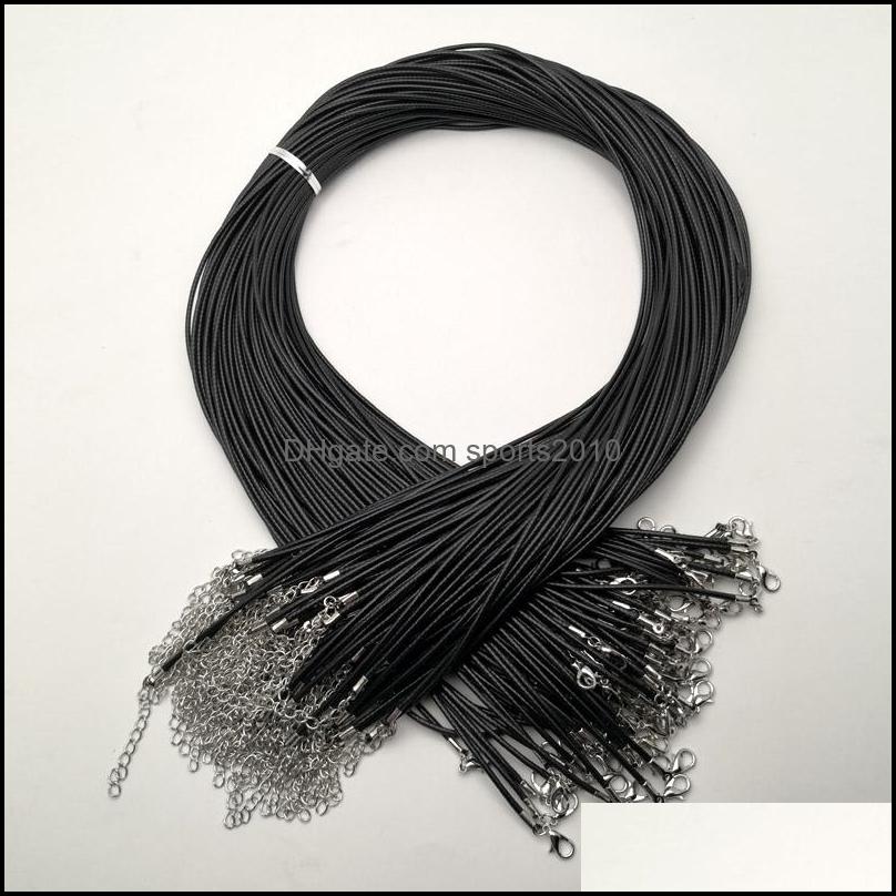 

Arts And Crafts Black 2Mm Wax Rope Lobster Clasp Chains Necklace Lanyard Jewelry Pendant Cords 100Pcs/Lot Making Ac Sports2 Sports2010 Dht9F