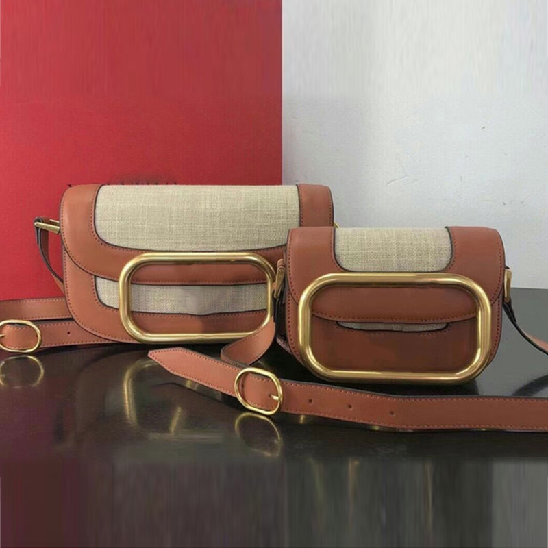 

Catwalk Style Retro Multiple Colors Shoulder Bags Hardware Buckle Large Capacity Genuine Leather Women's New Fashion Organ Bags Versatile Diagonal Cross, Sky blue