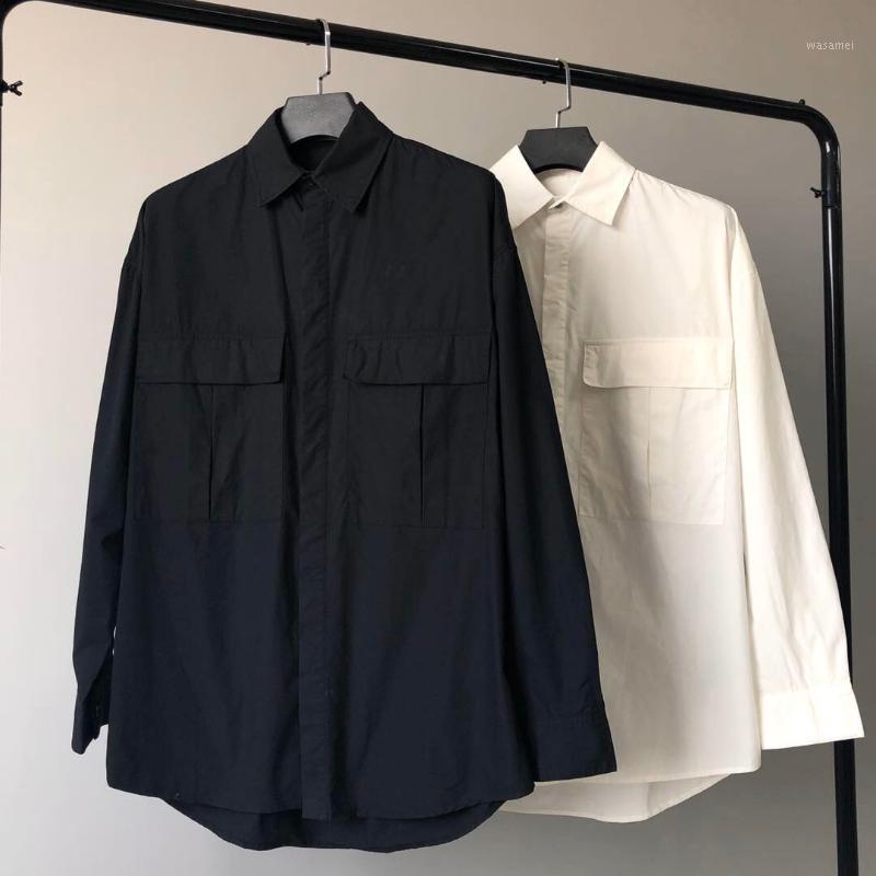

Men's Casual Shirts 2022 Version Style 6th Collection Pocket Men Vintage Washed Distress Oversized, Black