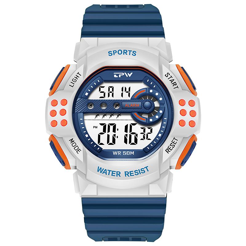 

Wristwatches Simple Tactical Watch 50 Meter Resistant 51mm Large Dial Fashionable Sport Style, Gold