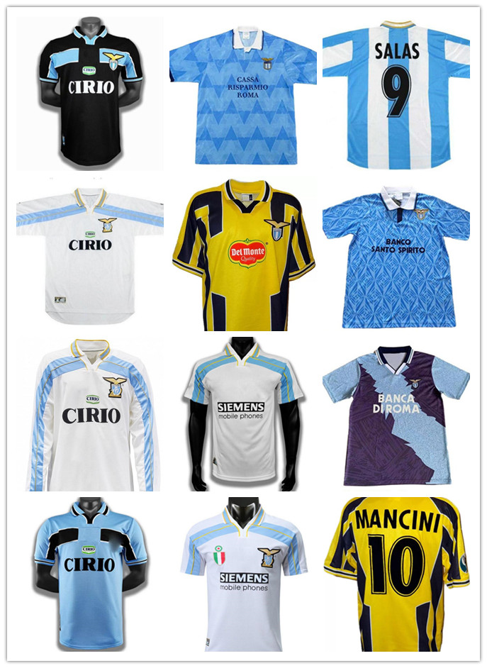 

Retro LAZIO soccer jerseys NEDVED SIMEONE SALAS GASCOIGNE football shirt VERON CRESPO NESTA 89 90 91 92 93 98 99 00 100TH, 10