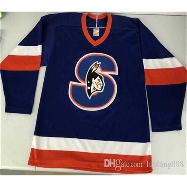 

C26 Nik1 vintage Customize Vintage Springfield Hockey Jersey Embroidery Stitched any number and name Jerseys custom any name, White