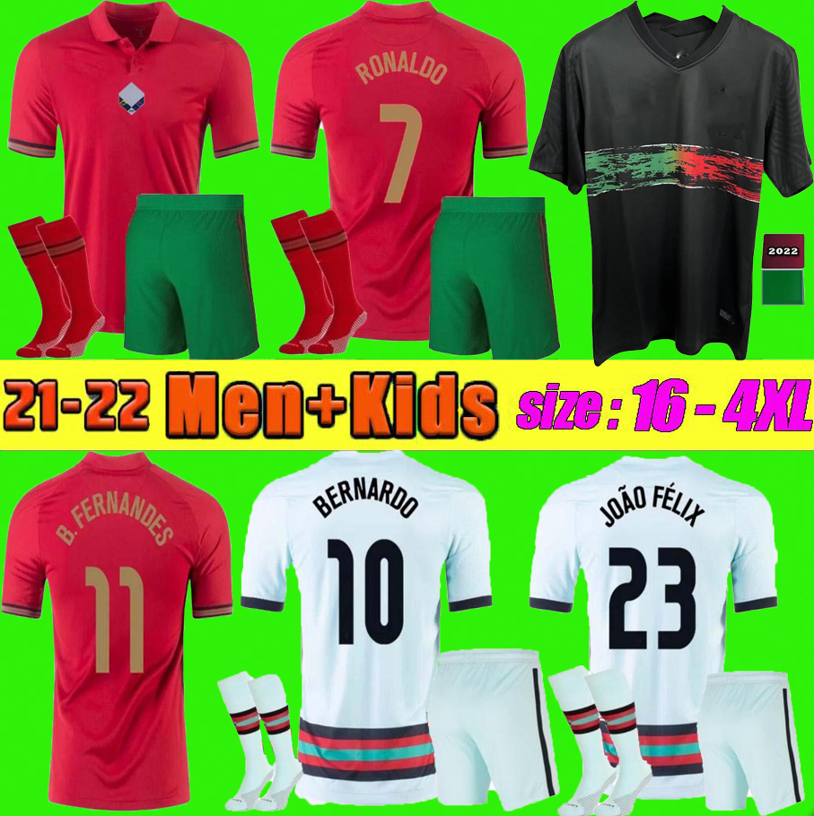 

20 21 Portuguesa JOAO FELIX soccer jerseys RUBEN NEVES BRUNO RONALDO FERNANDES Portugieser 2021 Portuguese football shirt Men Kids kit sets DIEGO J. OTAVIO uniform, Fans