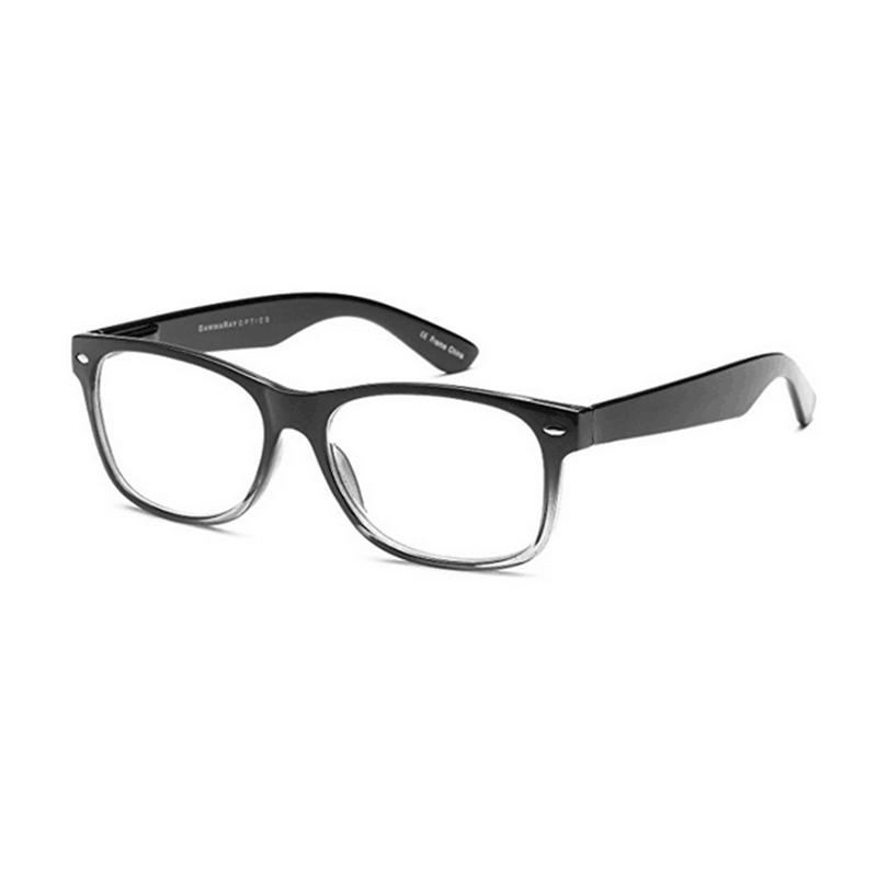 

Sunglasses Progressive Multifocal Lens Myopia Glasses Square Gradient Black Frame Rivets Spectacles Look Far Near Optical Eyeglasses L3Sungl