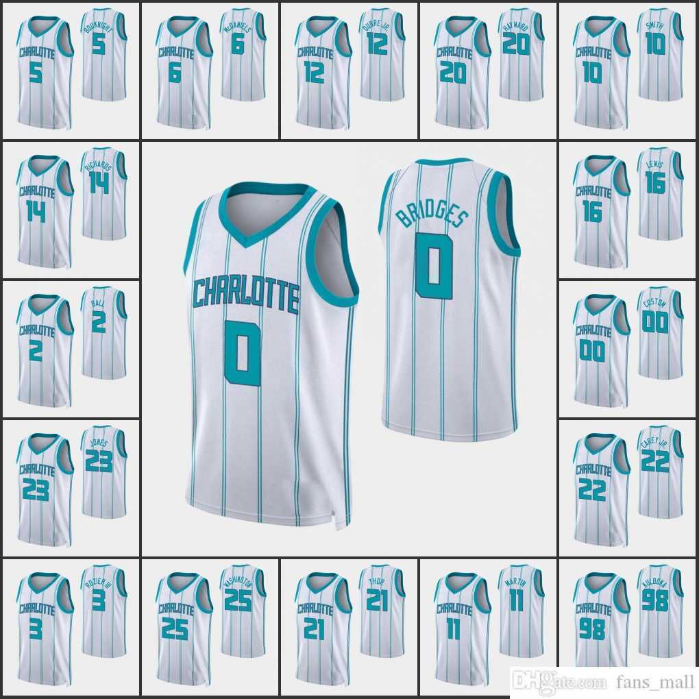 

Screen Print 75th Charlotte Hornets''Men Basketball Jerseys LaMelo Ball Terry Rozier III P. J. Washington Gordon Hayward Miles Bridges Association Custom White