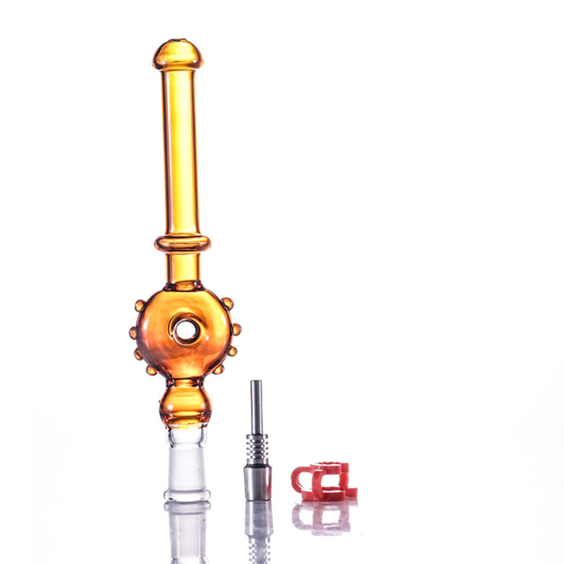 

Dab Straw PIPES Nector Collector Kits With 100% 10mm Titanium Tips Clips hookahs Dabber Tool Straws