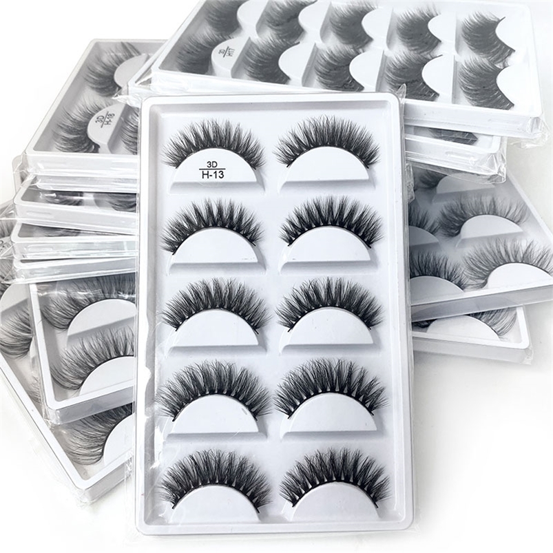 

wholesale 550boxes 100% Real mink false eyelashes 3D natural Faux Eyelashes Soft Eyelash Extension Makeup H13 220613