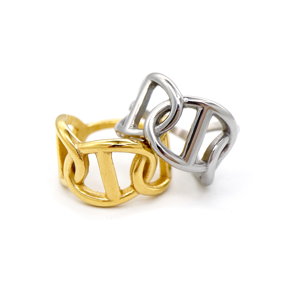 Classic Ring Mens Cluster Rings 2022 Jewelry Women Titanium Steel 18k Gold Plated Stainless Steel Accessories With Jewelry Pouches Pochette Bijoux W