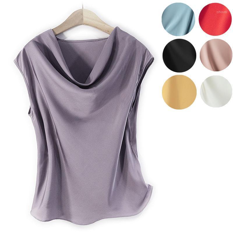 

Women's Blouses & Shirts SHUCHAN Blusas Mujer De Moda 2022 Verano Office Lady Poplin Sleeveless Tank Top Women, Purple
