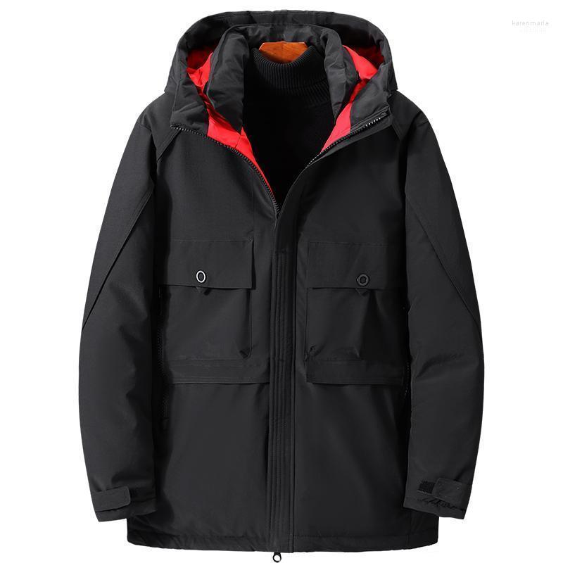 

Men's Down & Parkas 2022 Casual Loose Hooded Men Winter Coat Plus Size Windproof Kurtki Zimowe Oversaize Kare22, Black