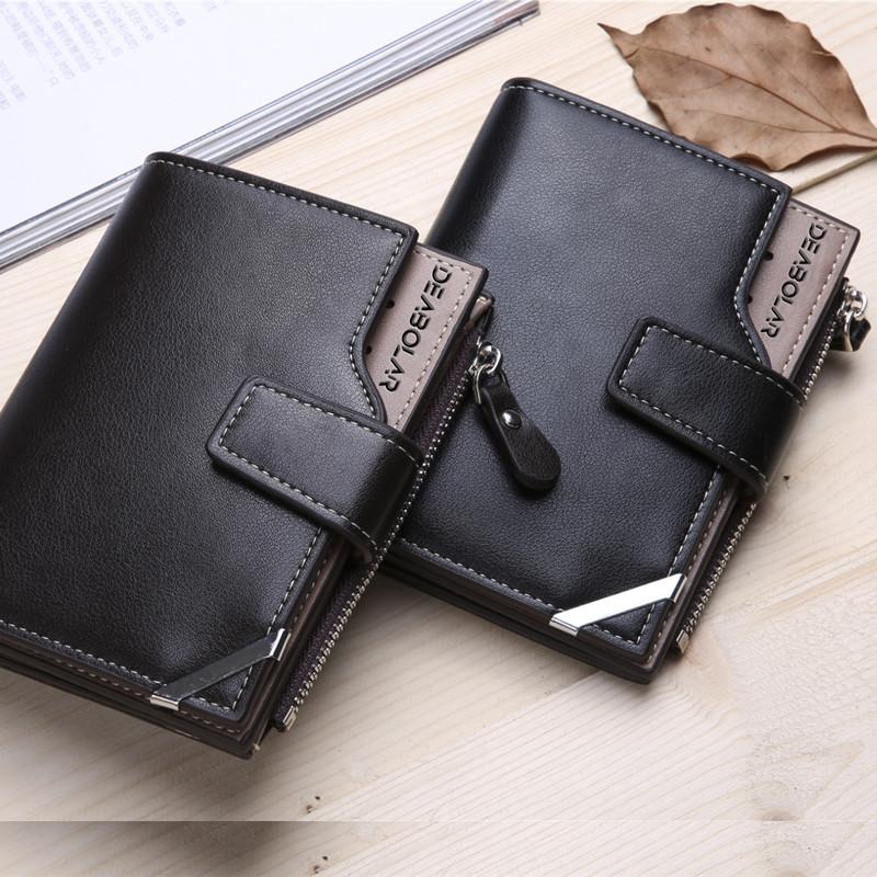

Wallets Around Wallet Id Card High Quality Holder Men's With Coin Pocket WalletWallets, Black