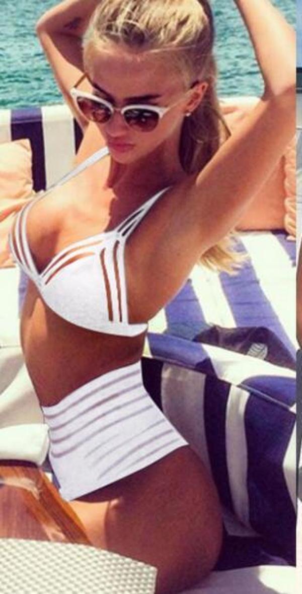 

2019 Women Stripe Perspective Mesh swimwear summer Two Pieces Bathing Suit fashion Bikinis Maternity Swimsuit, Mix colors;pls message