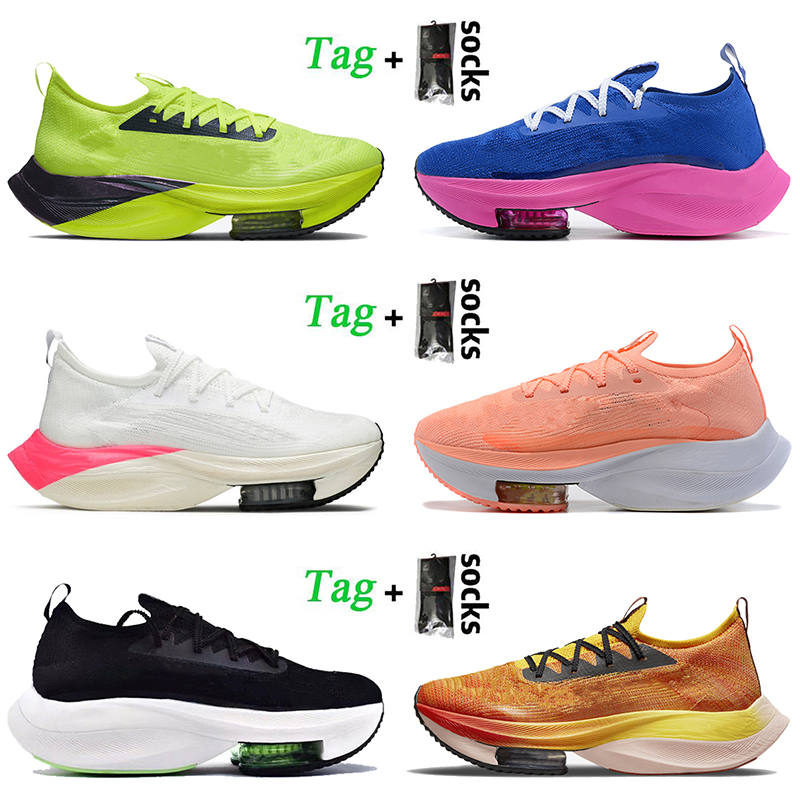 

Fashion 2022 Women Mens Zoom Next% Fly Knit Running Shoes With Socks Zoomx Runner Sneakers Barely Volt Eliud Kipchoge Bright Orange Ekiden Black White Mesh Trainers, B22 36-39