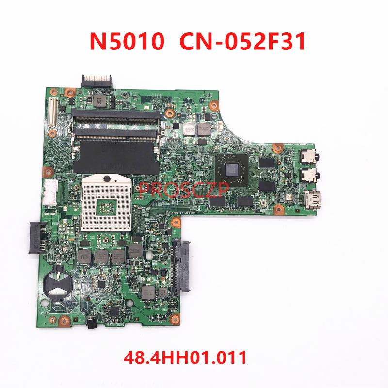 

Motherboards High Quality For N5010 Laptop Motherboard CN-052F31 052F31 52F31 48.4HH01.011 HM57 HD5650 1GB DDR3 100% Tested