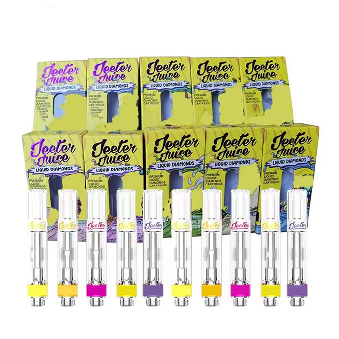 

Jeeter Juice Atomizers Ceramic Coil Cartridge Glass Atomizer Vape Carts 0.8ml 1.0ml 510 Thread E Cigarettes Starter Kits Thick Oil With Packaging Vaporizers