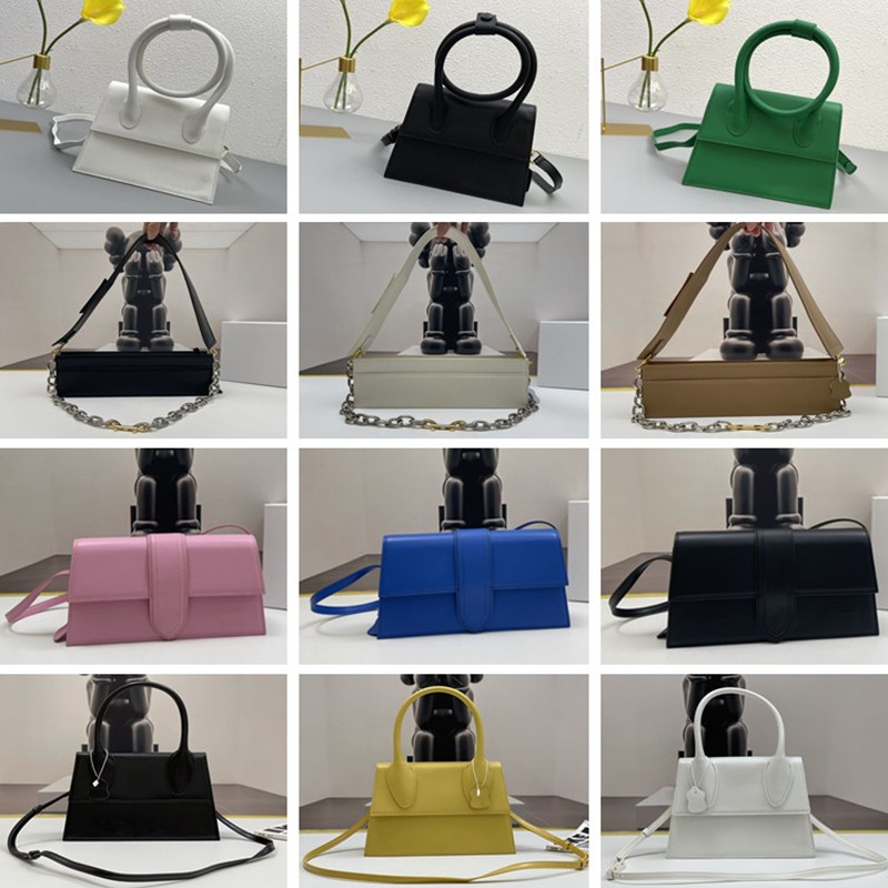 

Jacquems Fashion Designer Bags Le Grand Women Tote Bags 2022 New Handbag Top Quality Chic Luxury Shoulder Bag Ladies telfar Leather Solid Color Single Chain Handbags, #13 size 20cm