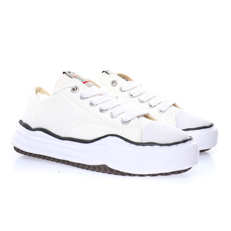 

Brand Shoes Maison Mihara Yasuhiro Canvas Men Toe Cap Sneaker Mens MMY Platform Womens Sneakers Women Platforms Chunky in White, All with original logo