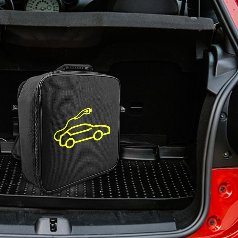 

Car Organizer Carry Bag Waterproof Fire Retardant For Electric Vehicle Charger Charging Cables Plugs Sockets Equipment ContainerCar
