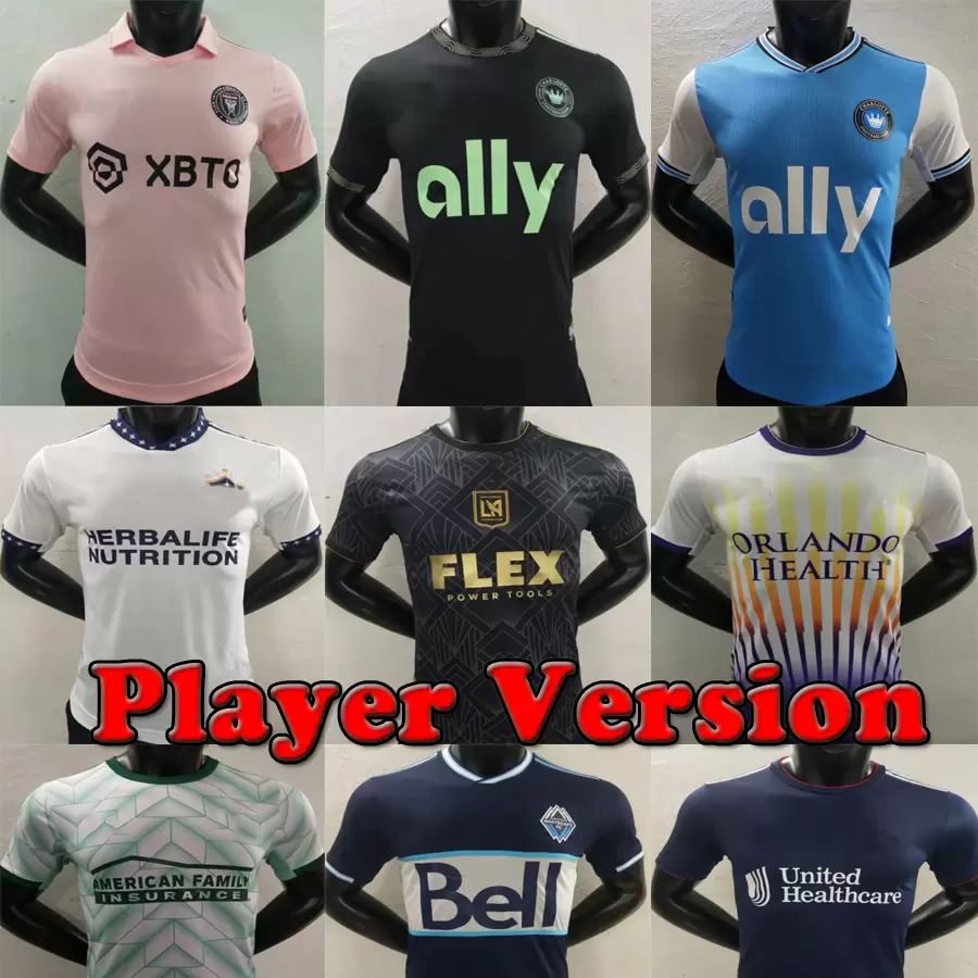 

22 23 Player Version MLS soccer jerseys Los Angeles LA Galaxy Charlotte Miami LAFC home away 2022 Football Shirt Houston 2023 Dynamo new revolution Shirts FC, Sa lt l ake city player version