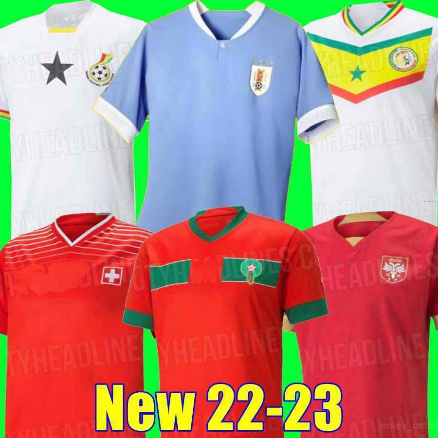 2022 2023 Morocco soccer jerseys Senegal MANE Hakimi Ghana 22 23 Switzerland maillot Serbia football uniforms shirts VLAHOVIC TADIC Uruguay-image-776484188
