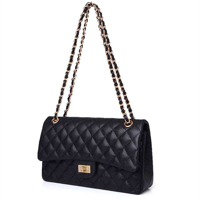 

Top Quality Designer bag Classic Chain Flap Bag CF A01112 Medium Size 25.5cm Shoulder Messenger Handbag Fashion Square Lattice Genuine Leather Ladies Gold Silver, Pink silver buckle