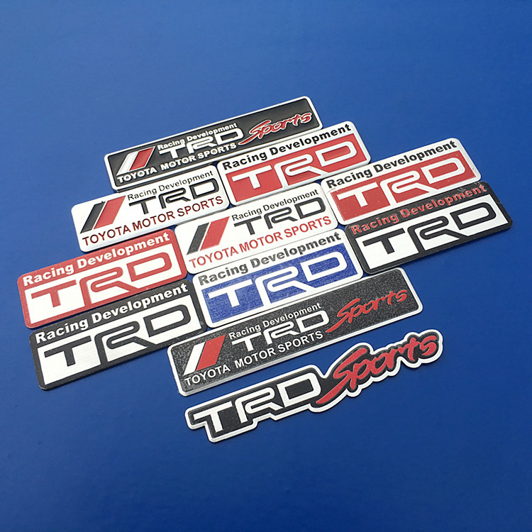 

3D Metal TRD Emblem Sticker Decal Toyota Racing Development Tailgate Badge 3.14"x1.18", 1pc